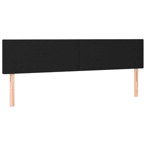 Κρεβάτι Boxspring με Στρώμα & LED Μαύρο 120x190 εκ. Υφασμάτινο