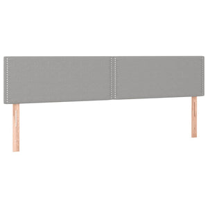 Κρεβάτι Boxspring με Στρώμα & LED Αν.Γκρι 120x190εκ. Υφασμάτινο
