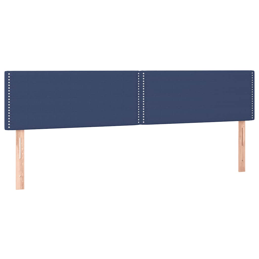 Κρεβάτι Boxspring με Στρώμα & LED Μπλε 120x190εκ. Υφασμάτινο - Pakobazaar