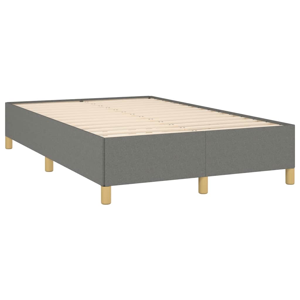 Κρεβάτι Boxspring με Στρώμα & LED Σκ.Γκρι 120x190εκ. Υφασμάτινο