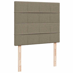 Κρεβάτι Boxspring με Στρώμα & LED Taupe 120x190 εκ. Υφασμάτινο