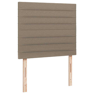Κρεβάτι Boxspring με Στρώμα & LED Taupe 120x190 εκ. Υφασμάτινο - Pakobazaar