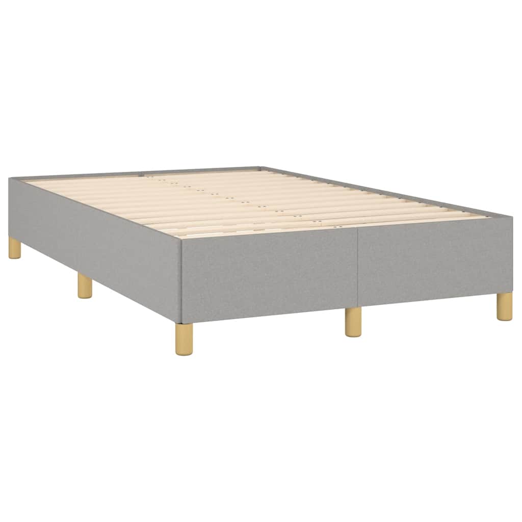 Κρεβάτι Boxspring με Στρώμα & LED Αν.Γκρι 120x190εκ. Υφασμάτινο