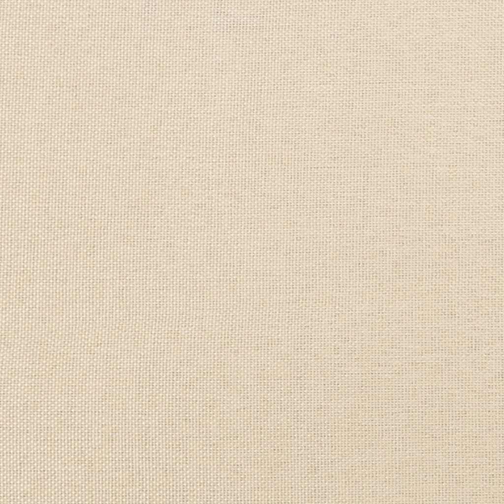 Κρεβάτι Boxspring με Στρώμα & LED Κρεμ 120x190 εκ. Υφασμάτινο - Pakobazaar
