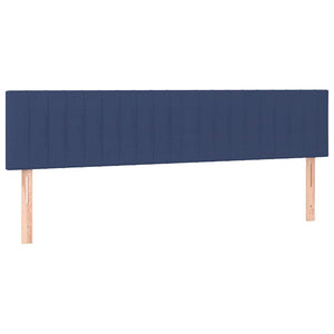 Κρεβάτι Boxspring με Στρώμα & LED Μπλε 120x190εκ. Υφασμάτινο - Pakobazaar