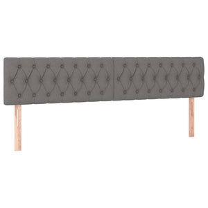 Κρεβάτι Boxspring με Στρώμα & LED Σκ.Γκρι 120x190εκ. Υφασμάτινο