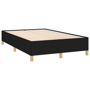 Κρεβάτι Boxspring με Στρώμα & LED Μαύρο 120x190 εκ. Υφασμάτινο