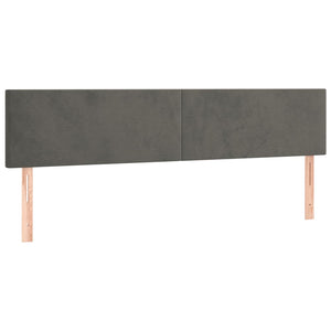 Κρεβάτι Boxspring με Στρώμα & LED Σκ.Γκρι 120x190εκ. Βελούδινο