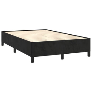 Κρεβάτι Boxspring με Στρώμα & LED Μαύρο 120x190 εκ. Βελούδινο - Pakobazaar