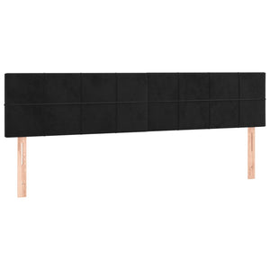 Κρεβάτι Boxspring με Στρώμα & LED Μαύρο 120x190 εκ. Βελούδινο - Pakobazaar