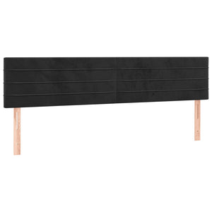 Κρεβάτι Boxspring με Στρώμα & LED Μαύρο 120x190 εκ. Βελούδινο - Pakobazaar