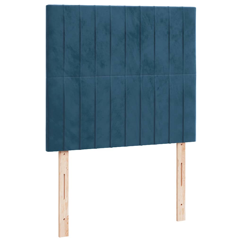 Κρεβάτι Boxspring με Στρώμα & LED Σκ. Μπλε 120x190εκ. Βελούδινο - Pakobazaar