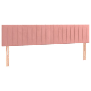 Κρεβάτι Boxspring με Στρώμα & LED Ροζ 120x190 εκ. Βελούδινο