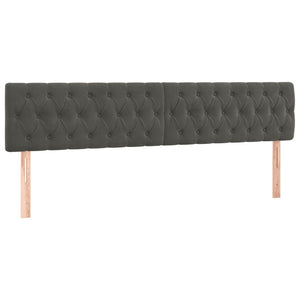 Κρεβάτι Boxspring με Στρώμα & LED Σκ.Γκρι 120x190εκ. Βελούδινο