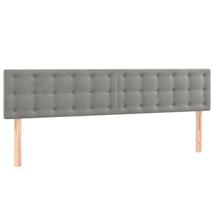 Κρεβάτι Boxspring με Στρώμα & LED Αν.Γκρι 120x190εκ. Βελούδινο