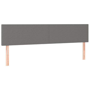 Κρεβάτι Boxspring με Στρώμα Σκούρο Γκρι 120x190 εκ Υφασμάτινο