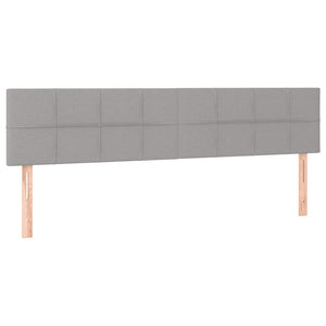 Κρεβάτι Boxspring με Στρώμα Ανοιχτό Γκρι 120x190 εκ. Υφασμάτινο