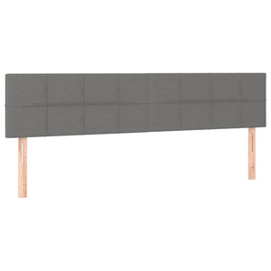 Κρεβάτι Boxspring με Στρώμα Σκούρο Γκρι 120x190 εκ Υφασμάτινο