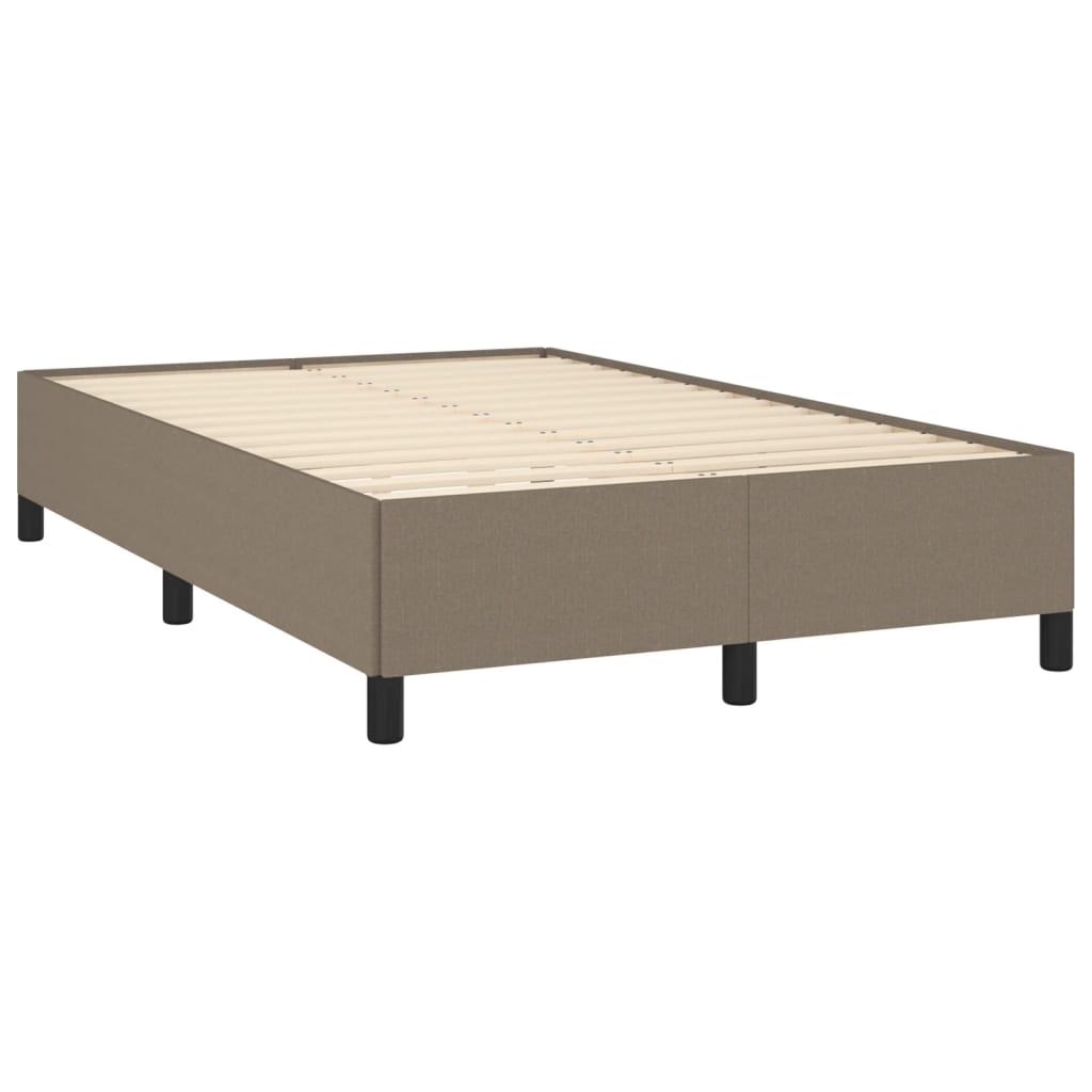 Κρεβάτι Boxspring με Στρώμα Taupe 120x190 εκ. Υφασμάτινο