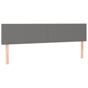 Κρεβάτι Boxspring με Στρώμα Σκούρο Γκρι 120x190 εκ Υφασμάτινο