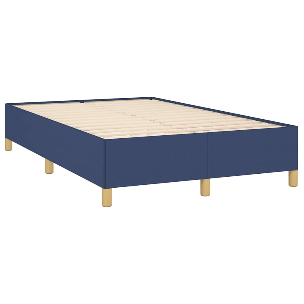 Κρεβάτι Boxspring με Στρώμα Μπλε 120x190 εκ. Υφασμάτινο