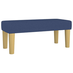 Κρεβάτι Boxspring με Στρώμα Μπλε 120x190 εκ. Υφασμάτινο
