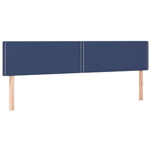 Κρεβάτι Boxspring με Στρώμα Μπλε 120x190 εκ. Υφασμάτινο