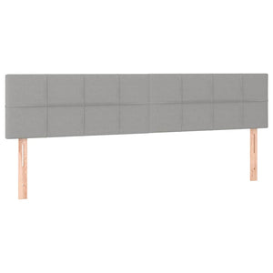 Κρεβάτι Boxspring με Στρώμα Ανοιχτό Γκρι 120x190 εκ. Υφασμάτινο
