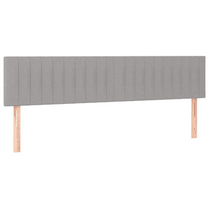 Κρεβάτι Boxspring με Στρώμα Ανοιχτό Γκρι 120x190 εκ. Υφασμάτινο