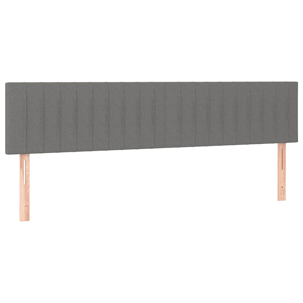 Κρεβάτι Boxspring με Στρώμα Σκούρο Γκρι 120x190 εκ Υφασμάτινο - Pakobazaar