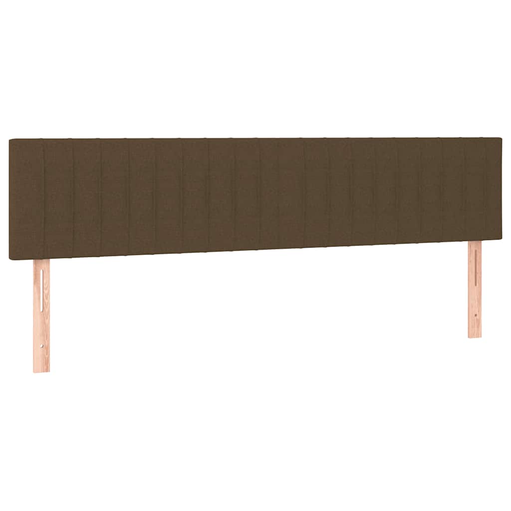 Κρεβάτι Boxspring με Στρώμα Σκούρο Καφέ 120x190 εκ Υφασμάτινο