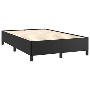Κρεβάτι Boxspring με Στρώμα Μαύρο 120x190εκ.από Συνθετικό Δέρμα