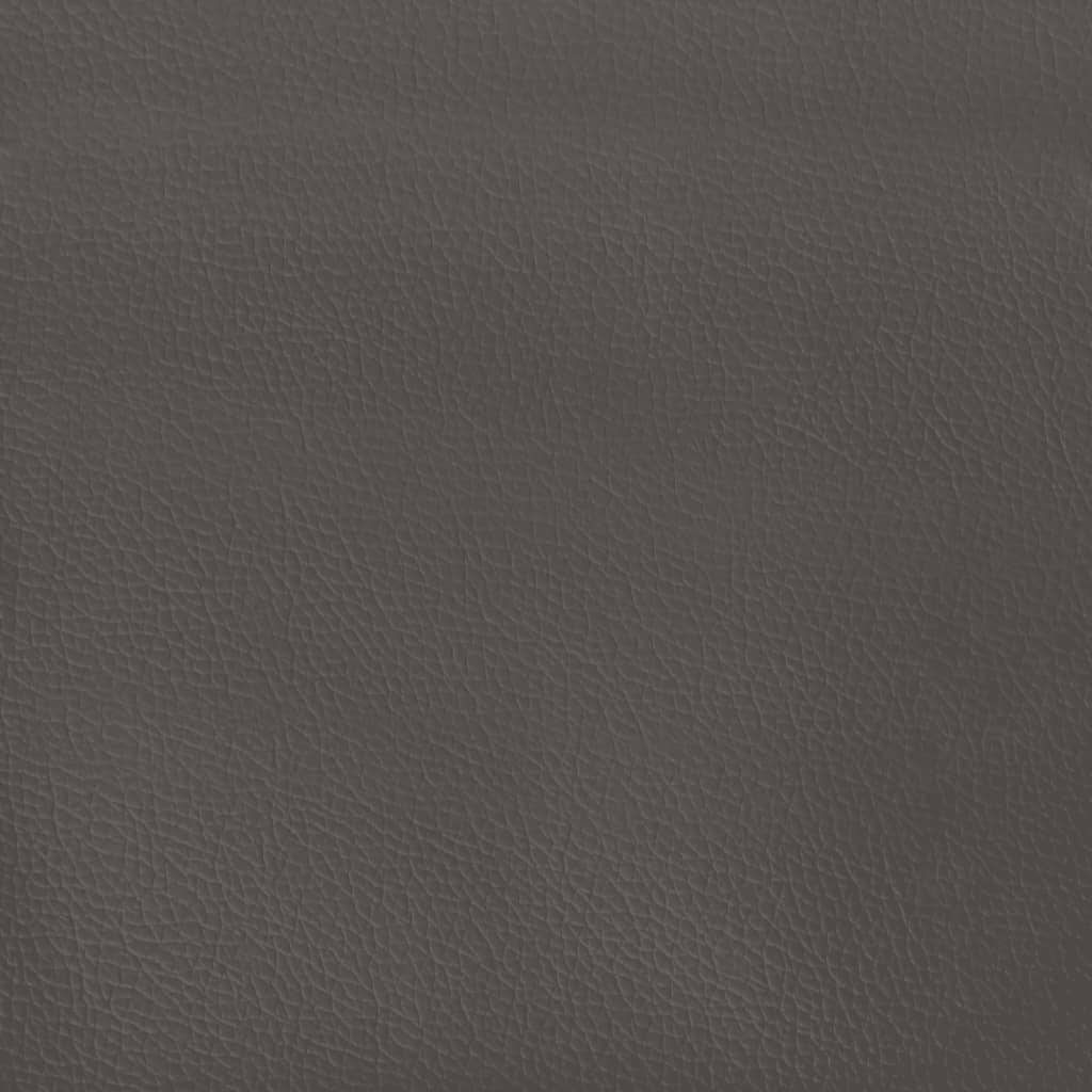 Κρεβάτι Boxspring με Στρώμα Γκρι 120x190εκ. από Συνθετικό Δέρμα