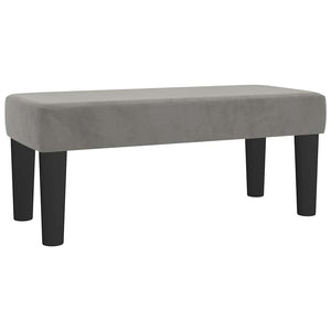 Κρεβάτι Boxspring με Στρώμα Ανοιχτό Γκρι 120x190 εκ. Βελούδινο