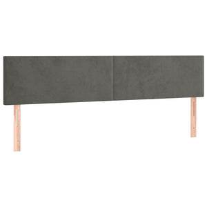 Κρεβάτι Boxspring με Στρώμα Σκούρο Γκρι 120x190 εκ. Βελούδινο