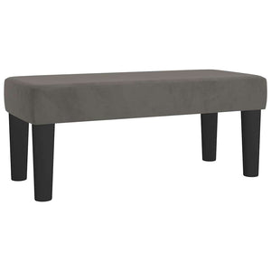 Κρεβάτι Boxspring με Στρώμα Σκούρο Γκρι 120x190 εκ. Βελούδινο