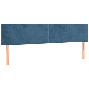 Κρεβάτι Boxspring με Στρώμα Σκούρο Μπλε 120x190 εκ. Βελούδινο