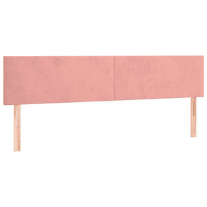 Κρεβάτι Boxspring με Στρώμα Ροζ 120x190 εκ. Βελούδινο