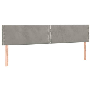 Κρεβάτι Boxspring με Στρώμα Ανοιχτό Γκρι 120x190 εκ. Βελούδινο