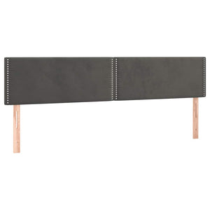 Κρεβάτι Boxspring με Στρώμα Σκούρο Γκρι 120x190 εκ. Βελούδινο