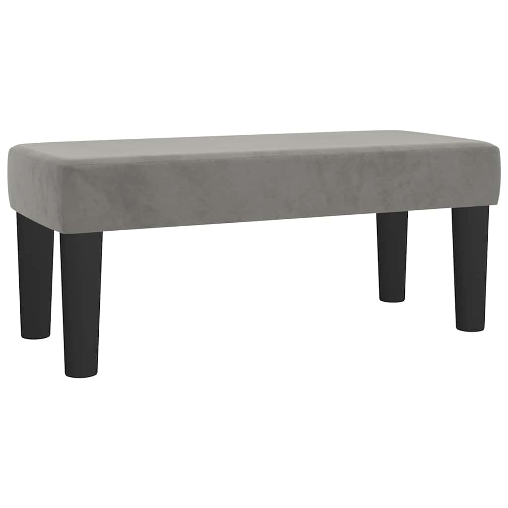 Κρεβάτι Boxspring με Στρώμα Ανοιχτό Γκρι 120x190 εκ. Βελούδινο