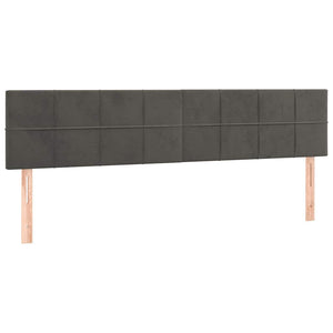 Κρεβάτι Boxspring με Στρώμα Σκούρο Γκρι 120x190 εκ. Βελούδινο