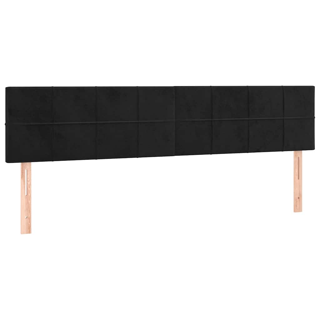 Κρεβάτι Boxspring με Στρώμα Μαύρο 120x190 εκ. Βελούδινο - Pakobazaar