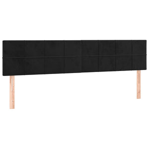 Κρεβάτι Boxspring με Στρώμα Μαύρο 120x190 εκ. Βελούδινο - Pakobazaar