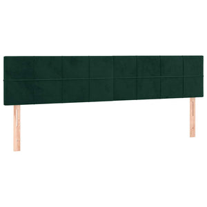 Κρεβάτι Boxspring με Στρώμα Σκούρο Πράσινο 120x190εκ. Βελούδινο