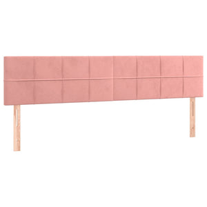 Κρεβάτι Boxspring με Στρώμα Ροζ 120x190 εκ. Βελούδινο