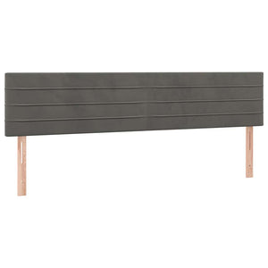 Κρεβάτι Boxspring με Στρώμα Σκούρο Γκρι 120x190 εκ. Βελούδινο