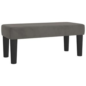 Κρεβάτι Boxspring με Στρώμα Σκούρο Γκρι 120x190 εκ. Βελούδινο