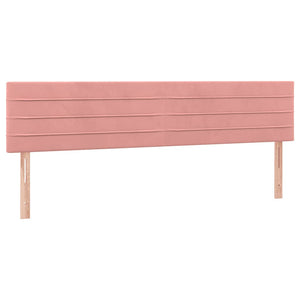Κρεβάτι Boxspring με Στρώμα Ροζ 120x190 εκ. Βελούδινο
