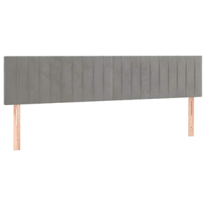 Κρεβάτι Boxspring με Στρώμα Ανοιχτό Γκρι 120x190 εκ. Βελούδινο